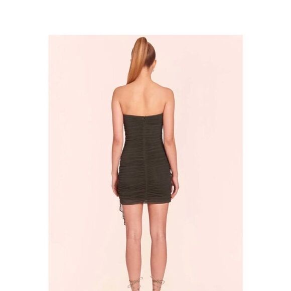 AMANDA UPRICHARD anja strapless dress in moss XL NWT $258 - Picture 5 of 10